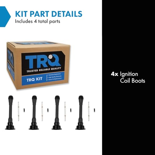 TRQ طقم غلاف ملف الإشعال TRQ مجموعة من 4 لسيارات إنفينيتي نيسان جديدة - Image 2