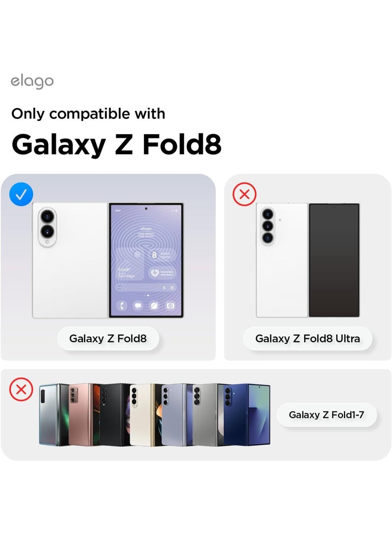 elago Magnetic Hybrid Clear for Samsung Galaxy Z Fold8 Case, MagSafe Compatible, Slim Protective Cover, Hybrid Design, Wireless Charging Support - Transparent - Image 2