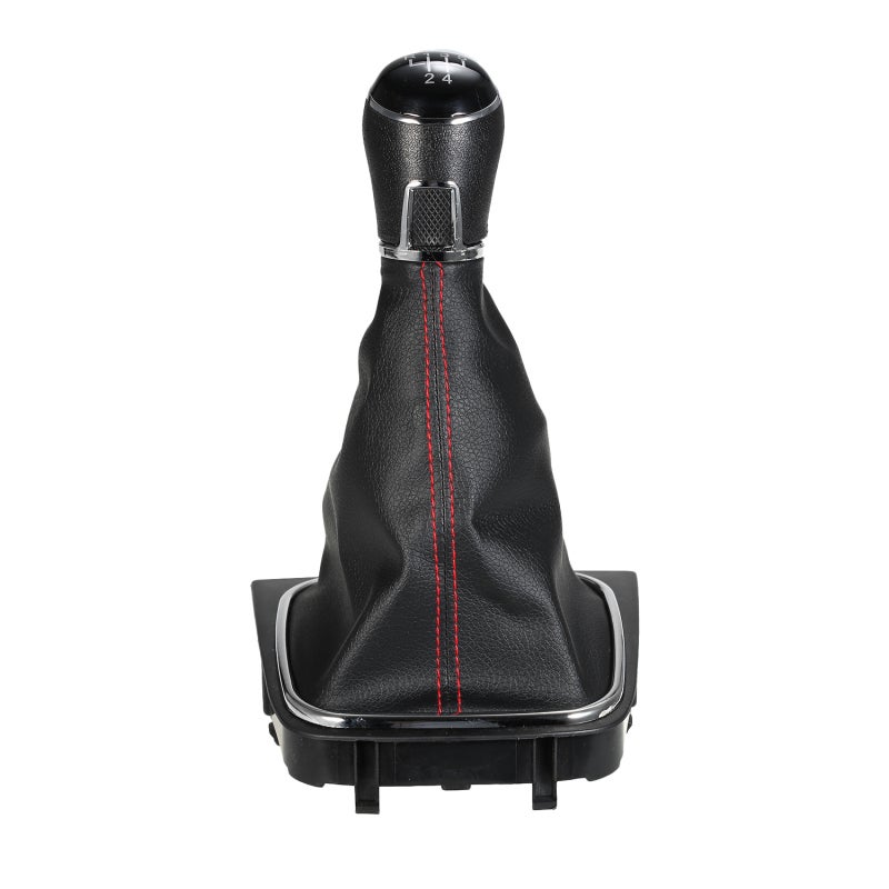 Gear Knob: 5 Speed Black Premium Durable Material - Easy No-Drill Installation Shift Stick Gaiter for VW Golf 5 6 - Image 1