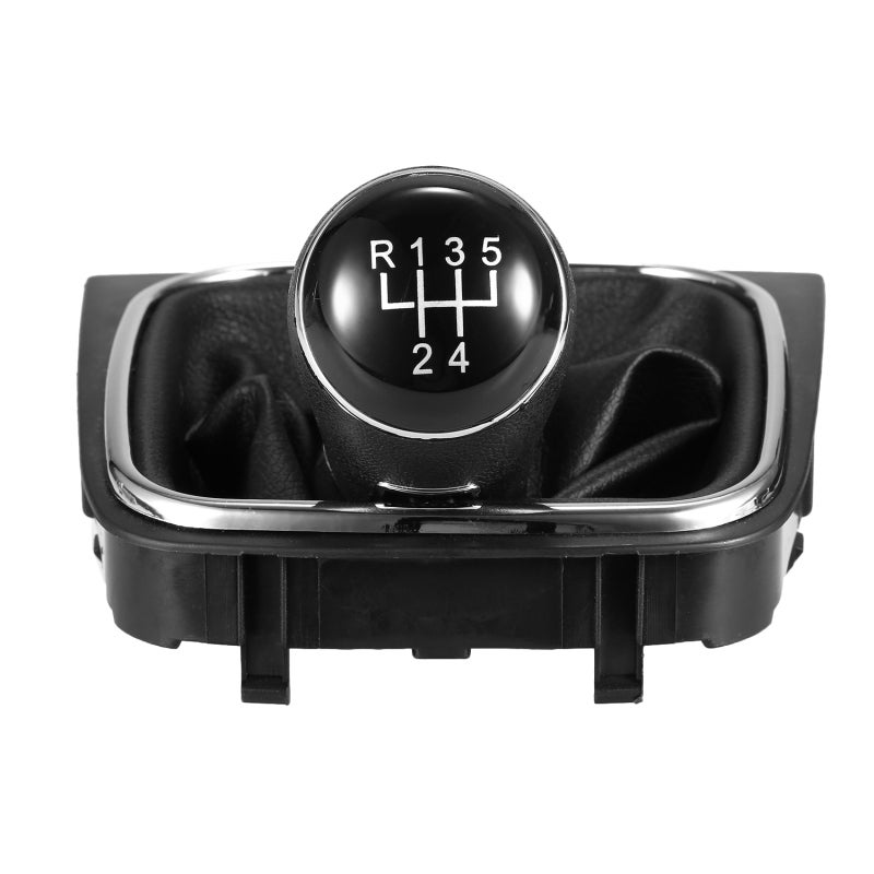 Gear Knob: 5 Speed Black Premium Durable Material - Easy No-Drill Installation Shift Stick Gaiter for VW Golf 5 6 - Image 4