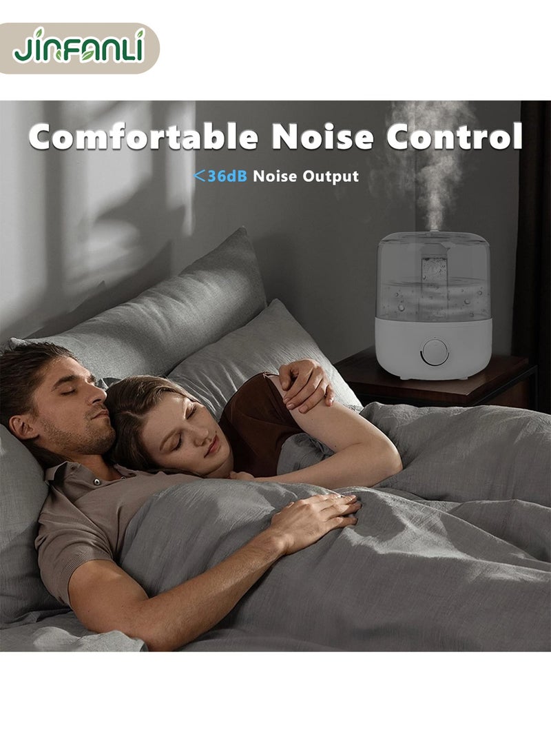 JINFANLI Large Room Humidifier, 4.5L Air Humidifier for Bedroom, Aromatherapy Diffuser, Essential Oil Function, Ultrasonic Cool Mist, Low Noise, Adjustable 360° Knob, Auto Shutoff, Humidifier for Any Room. - Image 5