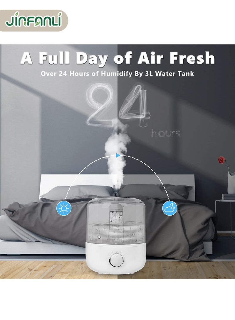 JINFANLI Large Room Humidifier, 4.5L Air Humidifier for Bedroom, Aromatherapy Diffuser, Essential Oil Function, Ultrasonic Cool Mist, Low Noise, Adjustable 360° Knob, Auto Shutoff, Humidifier for Any Room. - Image 3