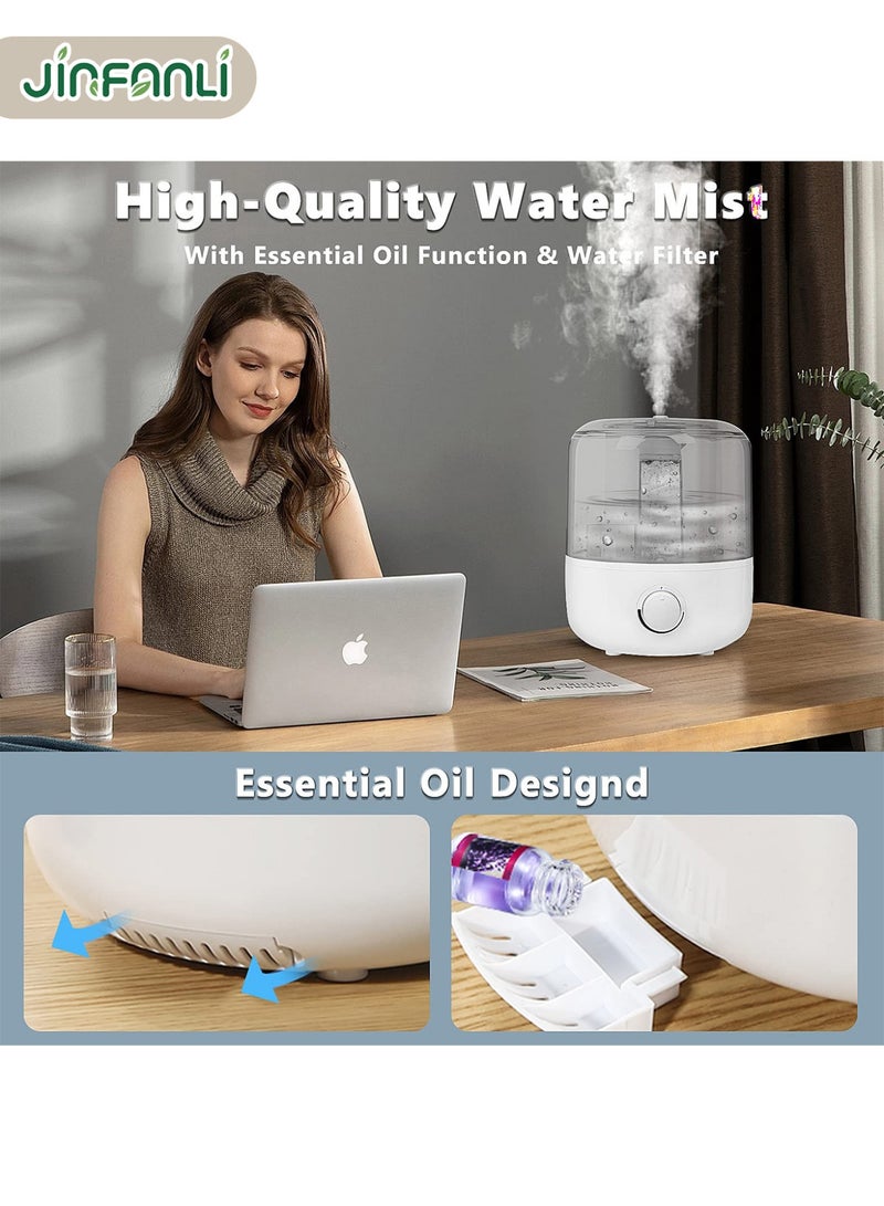 JINFANLI Large Room Humidifier, 4.5L Air Humidifier for Bedroom, Aromatherapy Diffuser, Essential Oil Function, Ultrasonic Cool Mist, Low Noise, Adjustable 360° Knob, Auto Shutoff, Humidifier for Any Room. - Image 4