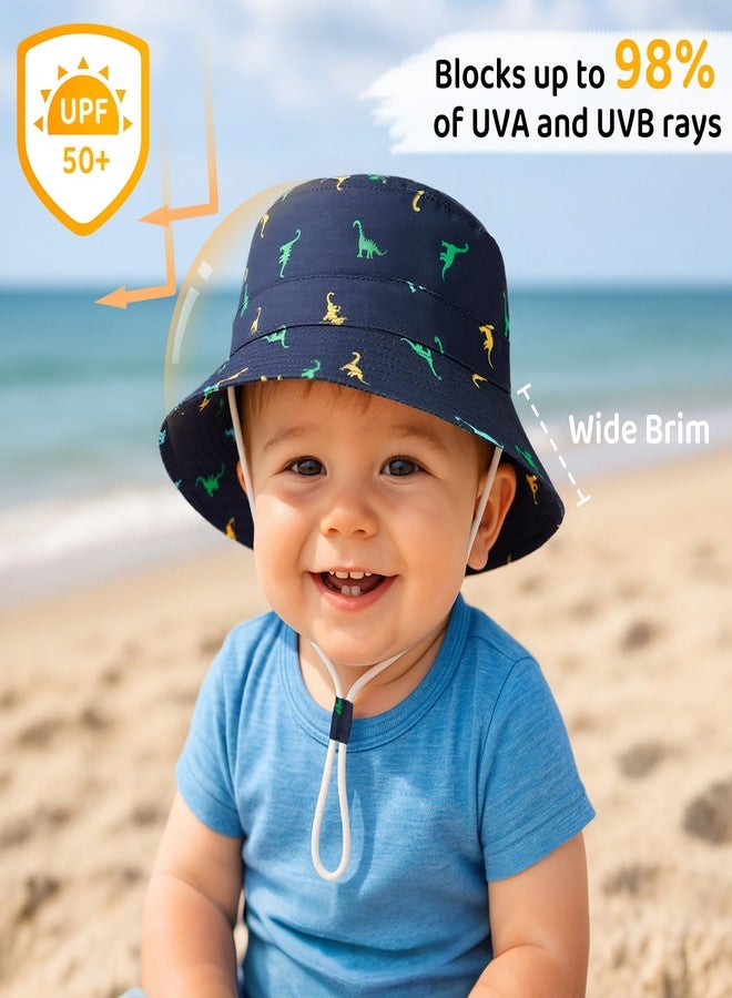 Durio UPF 50+ Baby Sun Hat Summer Sun Protection Wide Brim Soft Lining Beach Essential for Boys and Girls Toddler Bucket Hat B Navy 6-12 Months - Image 5