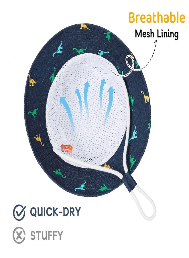 Durio UPF 50+ Baby Sun Hat Summer Sun Protection Wide Brim Soft Lining Beach Essential for Boys and Girls Toddler Bucket Hat B Navy 6-12 Months - Image 2