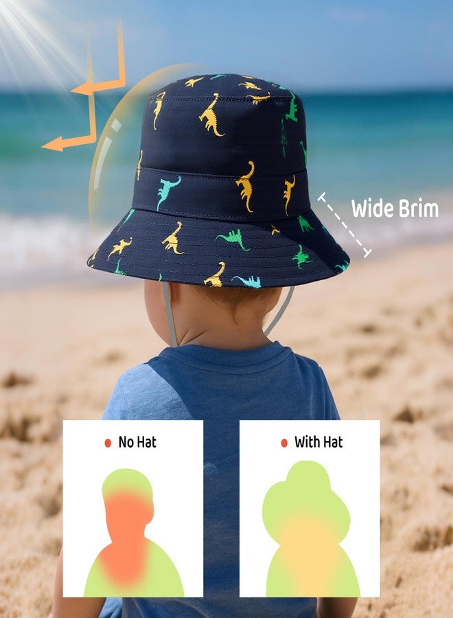 Durio UPF 50+ Baby Sun Hat Summer Sun Protection Wide Brim Soft Lining Beach Essential for Boys and Girls Toddler Bucket Hat B Navy 6-12 Months - Image 4