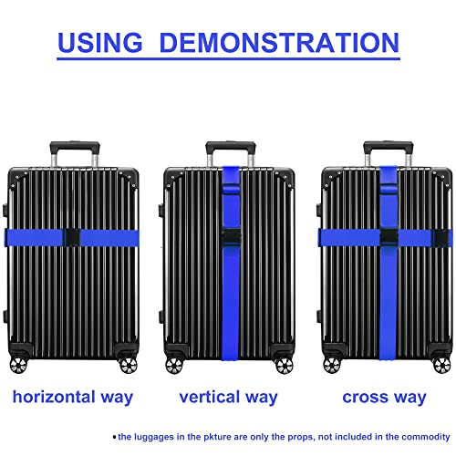Chelmon Luggage Straps for Suitcases TSA Approved Travel Belt 4 Pack by Chelmon (Blue) - Image 5