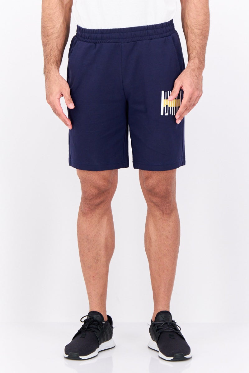 PUMA Men Slim Fit Brand Logo Outdoor Shorts, Navy - Image 1