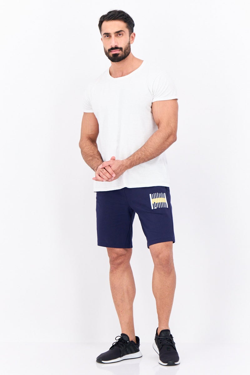 PUMA Men Slim Fit Brand Logo Outdoor Shorts, Navy - Image 2