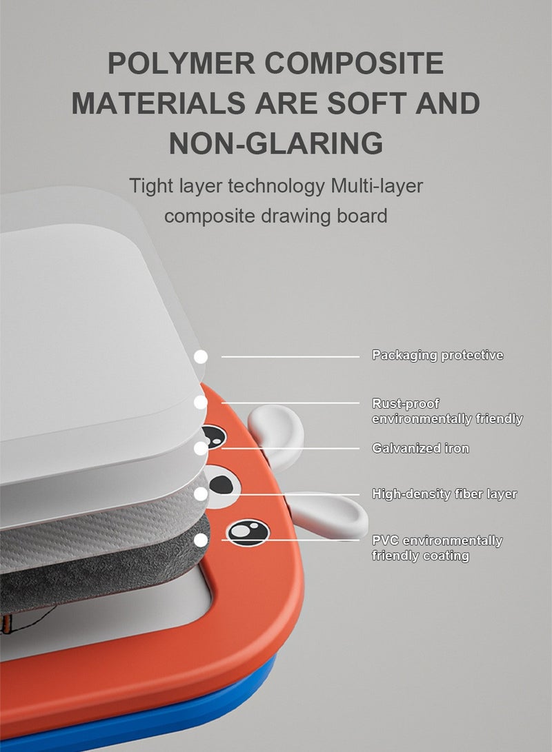 MaBaby Art Easel for Kids, Children's drawing board can erase graffiti board Adjustable Standing Rotatable Double Sided Easel for Toddlers Boys and Girls - Image 4