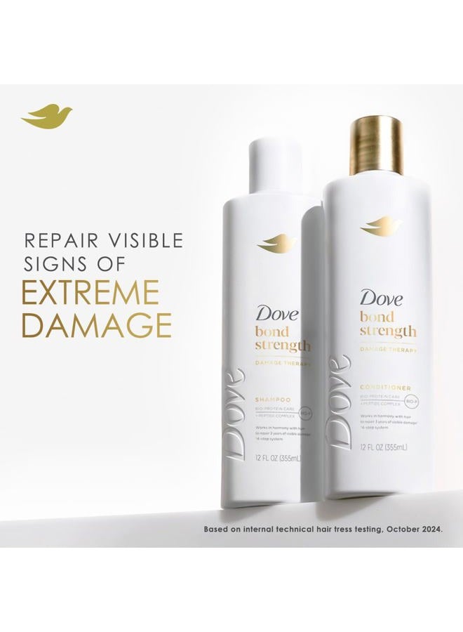 Dove نظام علاج الأضرار بقوة الروابط – شامبو، بلسم، سيروم درع 10 في 1 وقناع ببتيد، علاج إصلاح الشعر، مضاد للتجاعيد (مجموعة من 4 قطع) - Image 3