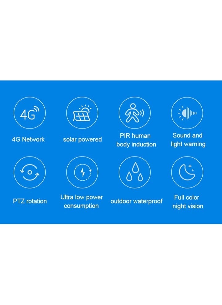 GULFLINK 4G Solar Camera 360 Degree Mobile Phone Control No Network Home Outdoor Night Vision Camera  - Image 5