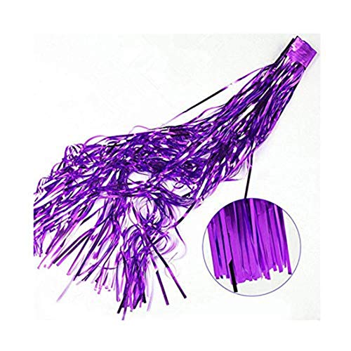 SOI Metallic Tinsel Fringe Big Size Purple Curtains for Birthday, Anniversaries, Graduation, Retirement, Baby Shower Decoration (Pack of 2) (Purple) - Image 2