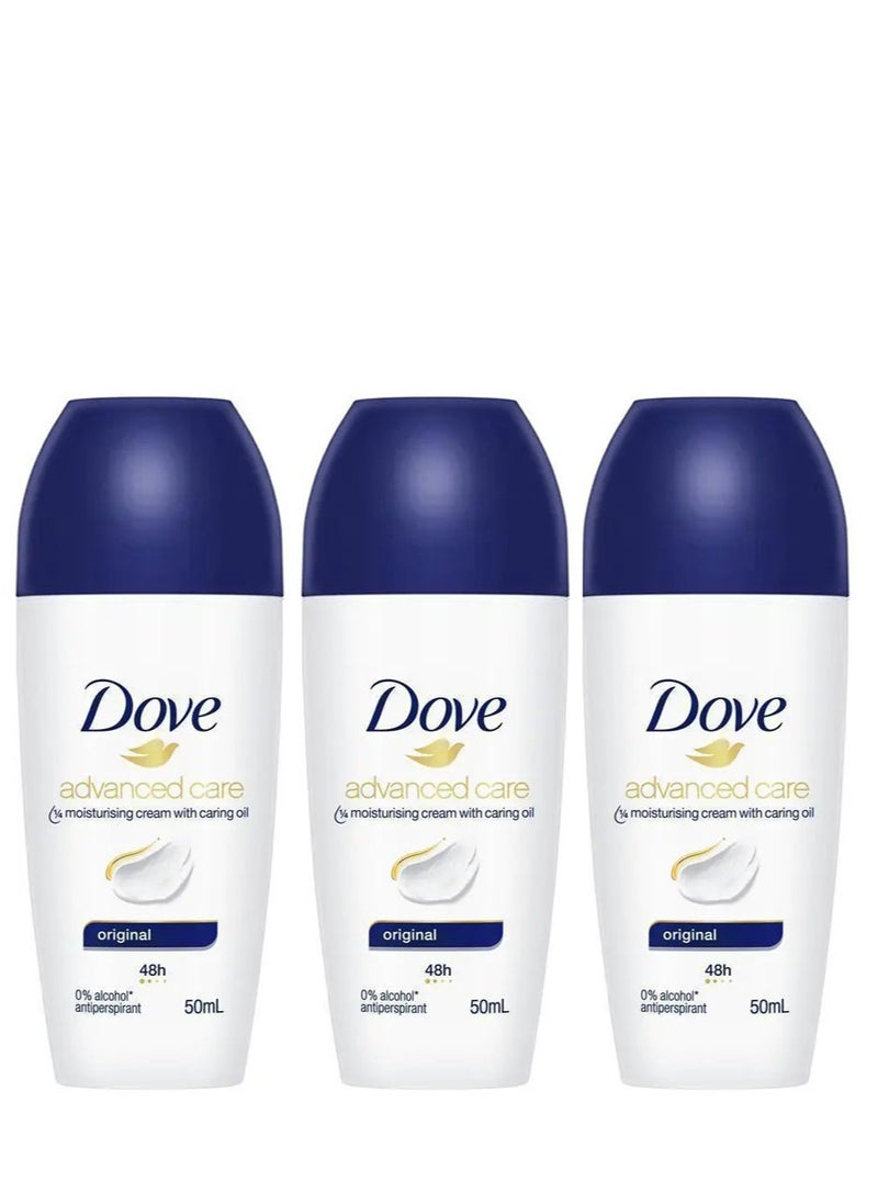 Pack Of 3 Dove Advanced Care Original Roll 50 ML