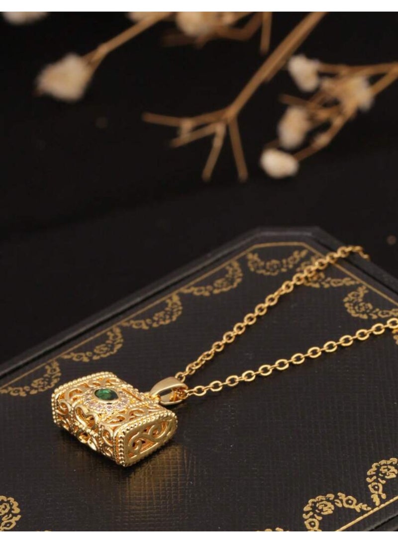 نيو ستايل سلسال نسائي أنيق وعالي الجودة من الاستانلس ستيل مطلي باللون الذهبي - Image 4