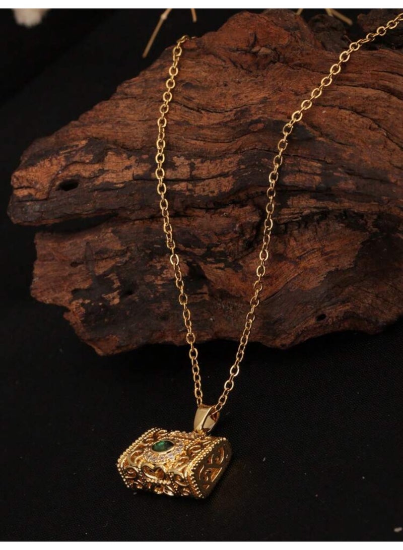 نيو ستايل سلسال نسائي أنيق وعالي الجودة من الاستانلس ستيل مطلي باللون الذهبي - Image 5