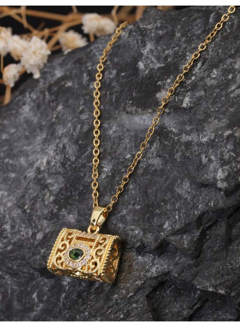 نيو ستايل سلسال نسائي أنيق وعالي الجودة من الاستانلس ستيل مطلي باللون الذهبي - Image 3