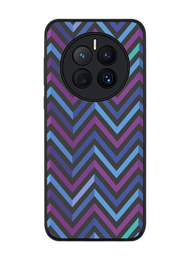 Stylizedd Rugged Black edge case for Huawei Mate 50 Slim fit Soft Case Flexible Rubber Edges Anti Drop TPU Gel Thin Cover - Deep Chevron - Image 1