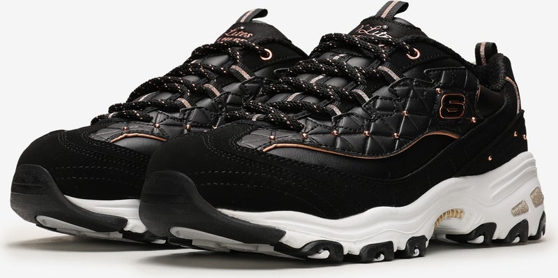 SKECHERS D'LITES - GLAMOR FEELS Women's Black Sneakers - 13087 BKRG  - Image 2