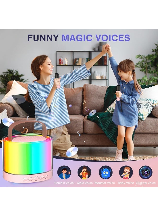 SAFENHAND Mini Karaoke Machine with Wireless Microphone, Portable Bluetooth Speaker for Kids and Adults, Birthday Party  - Image 3