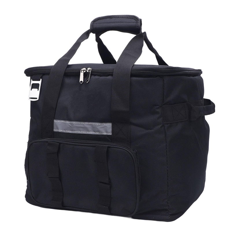 Large Insulated Waterproof Lunch Bag For Outdoor Camping Hiking Picnic Black - Image 4
