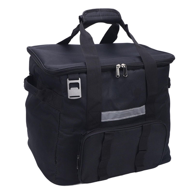 Large Insulated Waterproof Lunch Bag For Outdoor Camping Hiking Picnic Black - Image 3