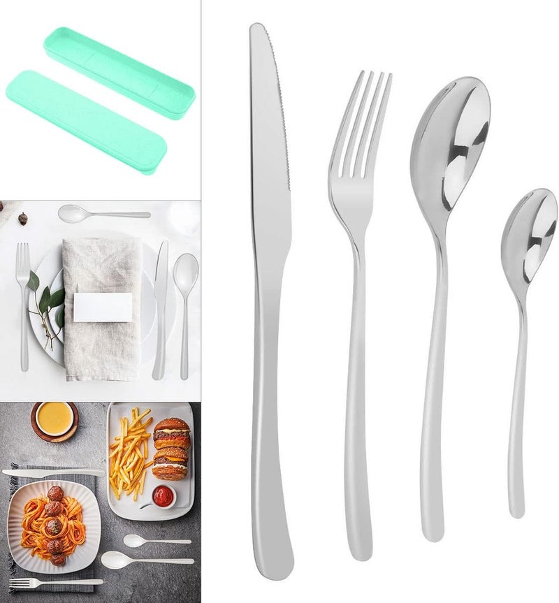 OriGlam Stainless Steel Flatware Cutlery Set Utensils Silverware Cutlery Set Tableware for Home Party Dishwasher Safe Silver - Image 4