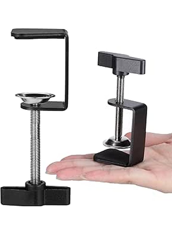 2pcs 360 Degree Rotatable Metal Table Mount C Clamps with Plastic Rod - Image 1