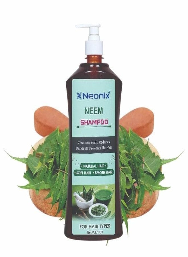 Neonix Neem Shampoo for Soft, Shine, Smooth, Damage Repair, Dandruff, Frizz Control, and Hydrated Hair | All-Natural, Gentle, and Safe for All Hair Types- 1 LTR - Image 2
