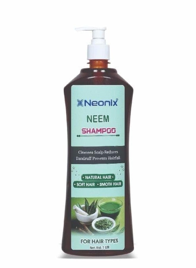 Neonix Neem Shampoo for Soft, Shine, Smooth, Damage Repair, Dandruff, Frizz Control, and Hydrated Hair | All-Natural, Gentle, and Safe for All Hair Types- 1 LTR - Image 1