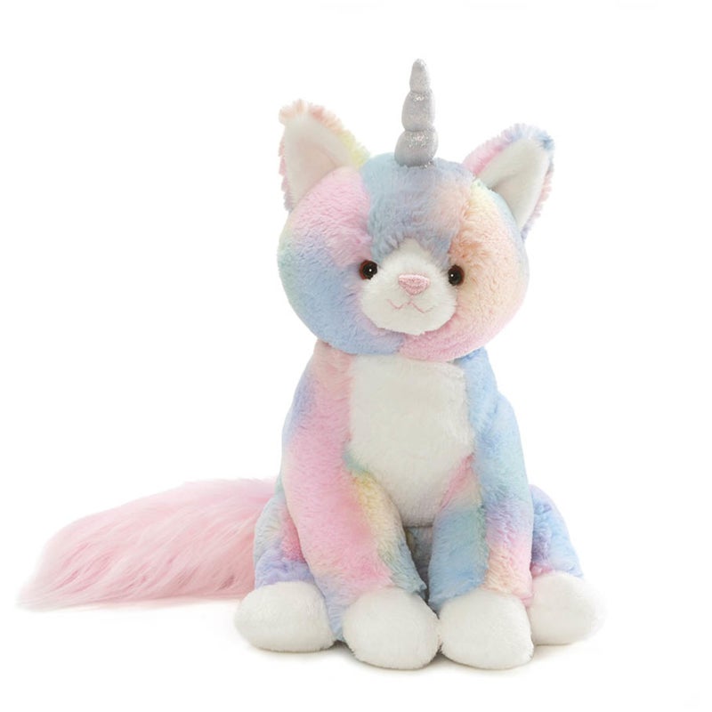 GUND Shimmer Caticorn Stuffed Animal, Unicorn Cat Plushie for Ages 1 and Up, Rainbow, 9" - Image 1