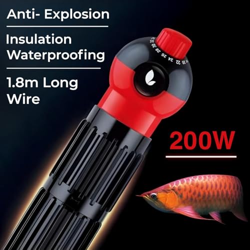 rizopets Aquarium Water Heater 200 watt Constant Temperature Explosion-Proof Glass Mini Heating Rod For Turtle Tank and aquarium Fish Tank - Image 2