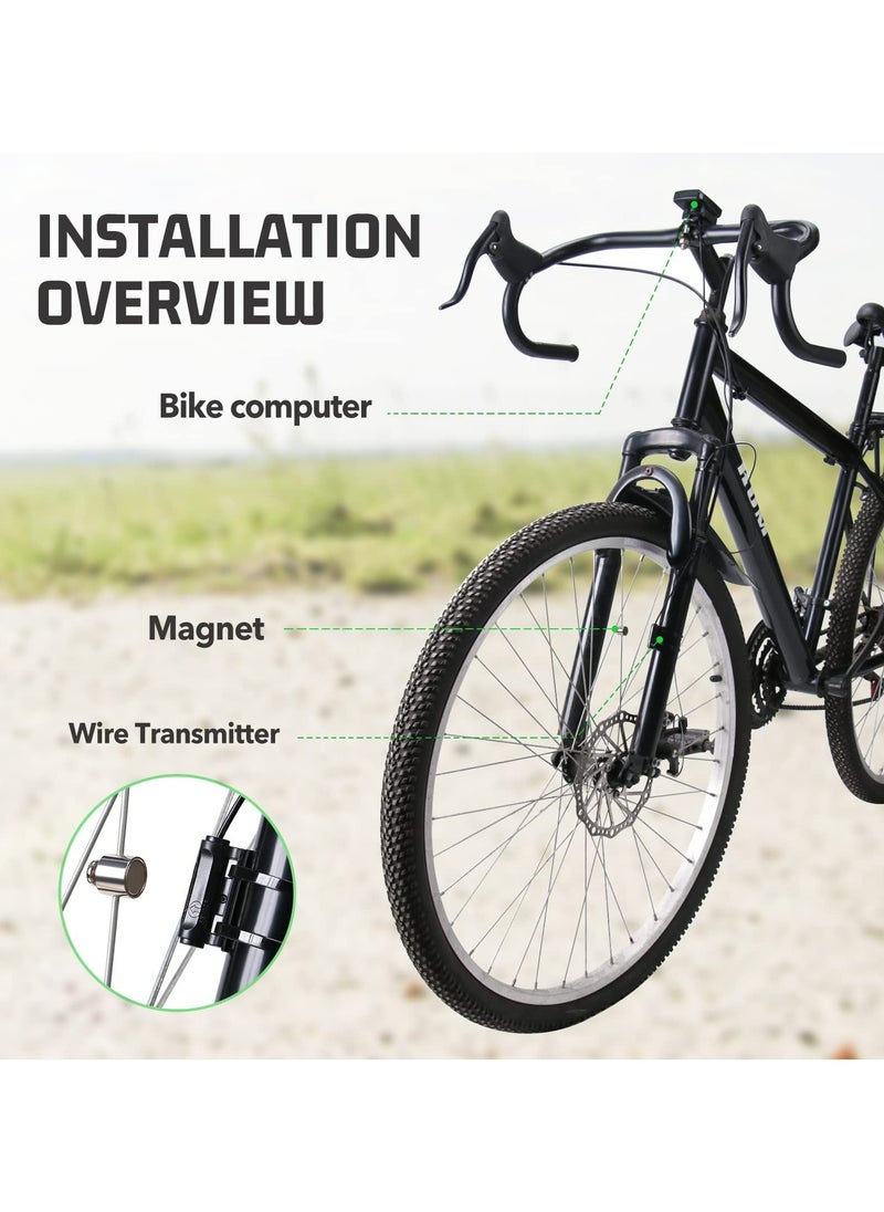 CMGTYYD - Wired Bike Computer, MPH KM/H Bicycle Computer, Digital LCD Backlight Display Bike Speedometer, Waterproof Cycling Computers Odometer, Multifunctional Automatic Wake-up Odometer for Bike - Image 1