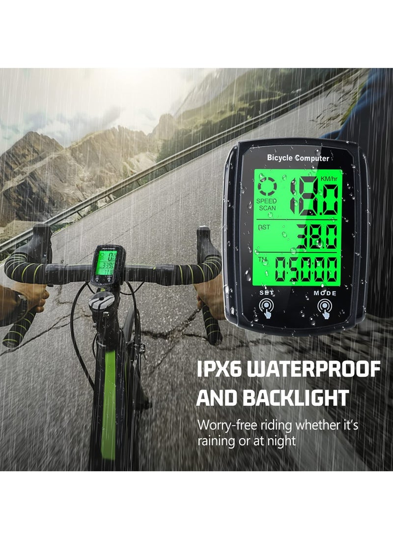 CMGTYYD - Wired Bike Computer, MPH KM/H Bicycle Computer, Digital LCD Backlight Display Bike Speedometer, Waterproof Cycling Computers Odometer, Multifunctional Automatic Wake-up Odometer for Bike - Image 1