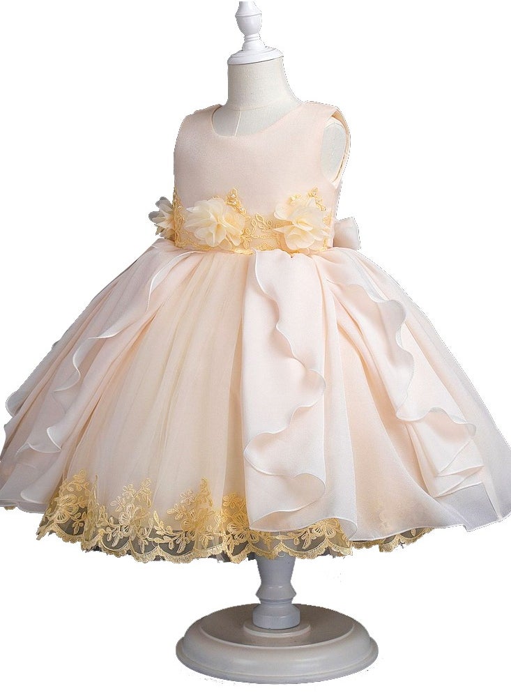 Al Aoyama Girls Tiered Tulle Princess Party Dress - Puffy Cake Tutu Formal Gown for Birthday, Pageant, Wedding (Ages 2-12)  - Image 1