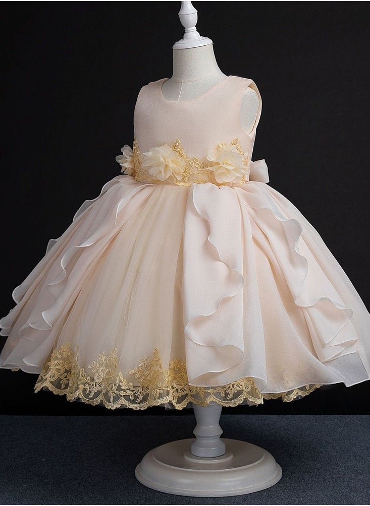Al Aoyama Girls Tiered Tulle Princess Party Dress - Puffy Cake Tutu Formal Gown for Birthday, Pageant, Wedding (Ages 2-12)  - Image 3