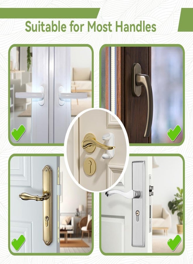 EUDEMON 2 Pack Updated Baby Safety Door Lever Lock, Door Handle Lock for Children & Pets, Child Proof Door Latch Lock, Revolve for 180°, Easy to Operate in Two Directions (White) - Image 3