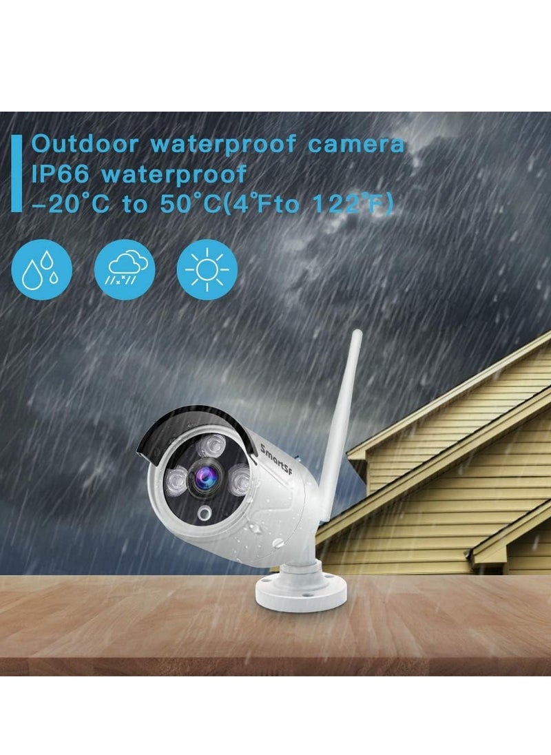 Generic - Smart SF 1080P 4 Channel WiFi Network Video Security Camera, 4 Cameras Plug and Play, Motion Detection, Night Vision, Remote Control, IP66 Waterproof - Image 1