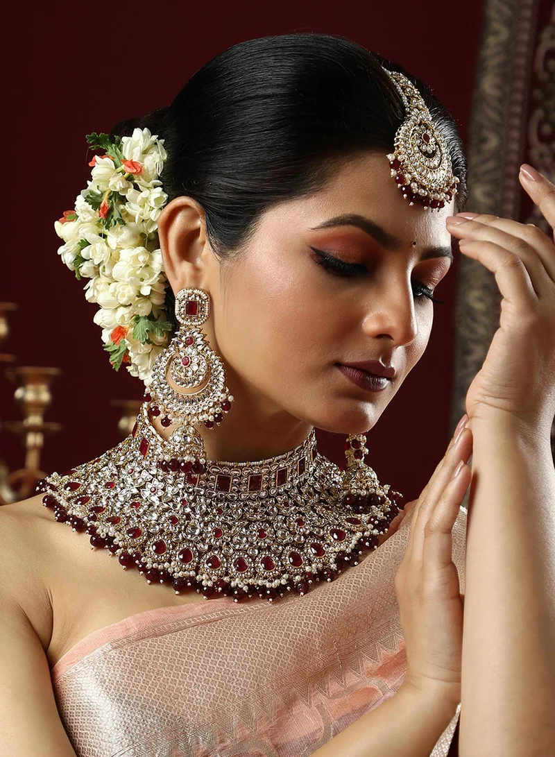 Sohi  Stone Studded & Beaded Artificial Jewellery Set for Women | Best Price UAE