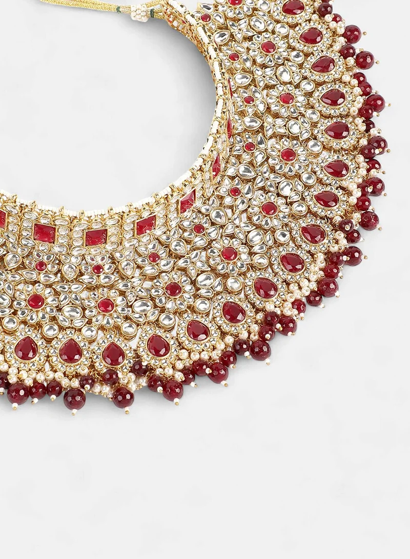 Sohi  Stone Studded & Beaded Artificial Jewellery Set for Women | Best Price UAE
