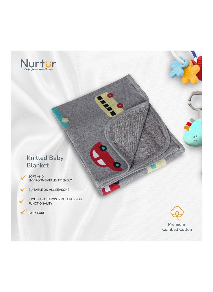 Nurtur Nurtur Soft Baby Blankets for Boys & Girls  Blankets Unisex for Baby 100% Combed Cotton  Soft Lightweight Fleece for Bed Crib Stroller & Car Seat Official Nurtur Product  - Image 3