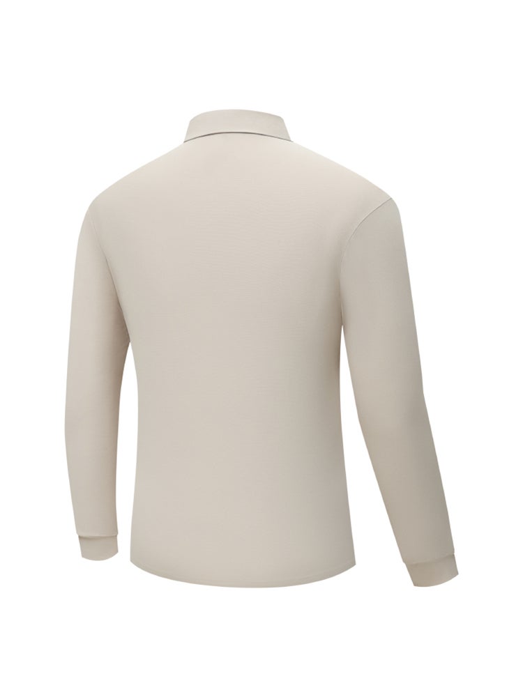 Men's Casual Long Sleeve T Shirt Basic Top Button Collared Shirt - Image 2