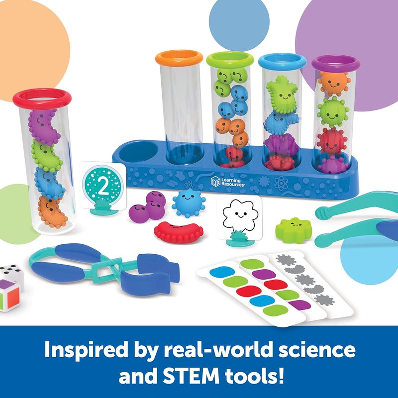 Learning Resources Heavy load resistant Silly Science Fine Motor Sorting Set, STEM Toys for Kids, Educational Toy, Preschool Fine Motor Skills, PreK Manipulatives, 55 Pieces, Age 3+ Modern versatile shape - Image 4