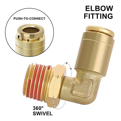 Hromee Air Line Service for Air Spring Suspension with Fittings, Schrader Valves and 20FT Hose Air Bag Replacement Components - Image 5
