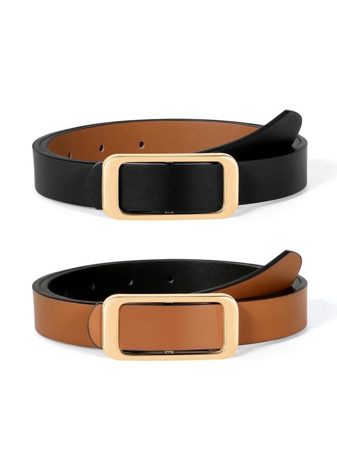 Women Reversible Leather Belts For Jeans Pants Dresses Ladies Fashion Belts With Gold Buckle - pzsku/Z5101501FA87003F7BB66Z/45/_/1735566759/8b202031-8642-4092-a923-d036a38132a2