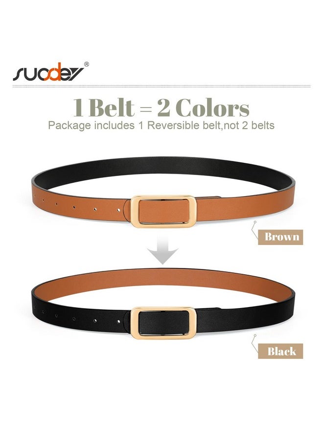 Women Reversible Leather Belts For Jeans Pants Dresses Ladies Fashion Belts With Gold Buckle - pzsku/Z5101501FA87003F7BB66Z/45/_/1735566775/bc81e726-601b-4cb8-8904-2c063bd9dbb2