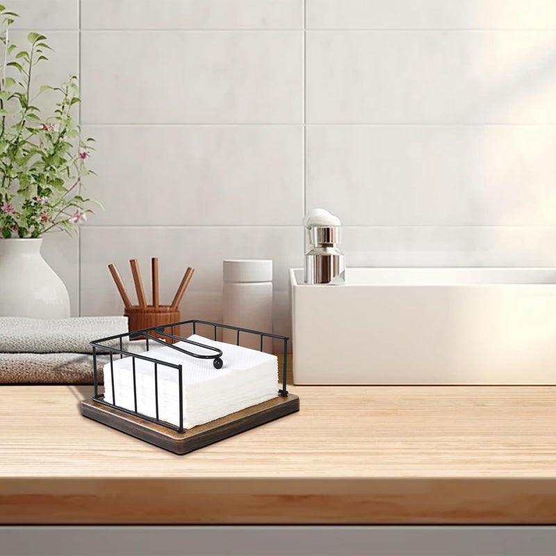 MSJGA Elegant Wooden Base Paper Holder – Stable, Durable, and Stylish Kitchen Dispenser - Image 2