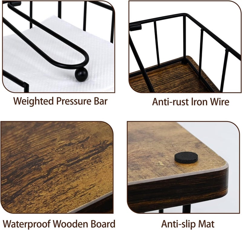MSJGA Elegant Wooden Base Paper Holder – Stable, Durable, and Stylish Kitchen Dispenser - Image 5