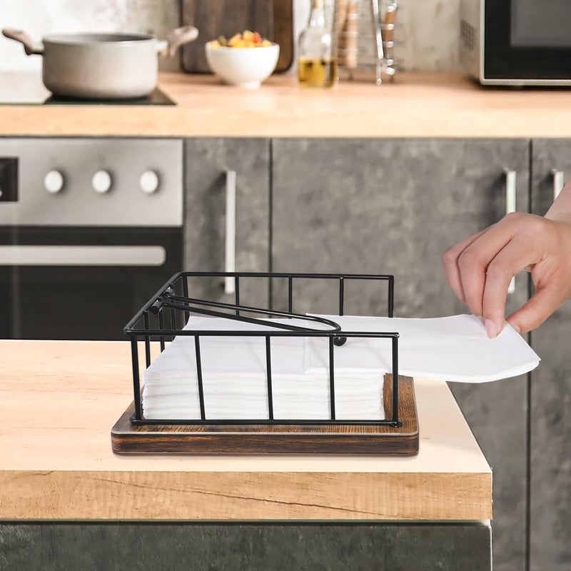 MSJGA Elegant Wooden Base Paper Holder – Stable, Durable, and Stylish Kitchen Dispenser - Image 4