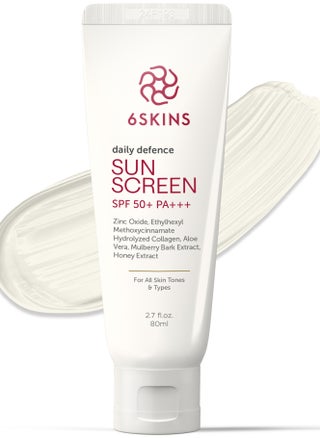 Daily Defence SUN SCREEN SPF 50+ PA+++ for Broad Spectrum UVA/UVB | Titanium Dioxide & Zinc Oxide Sun cream | Collagen-Boosting Face Moisturizer with No-White Cast, Lightweight Non Greasy 80ml - pzsku/Z5101519D131FF2058986Z/45/1744893395/4ba5c282-8611-45a1-816a-1b91506e676b